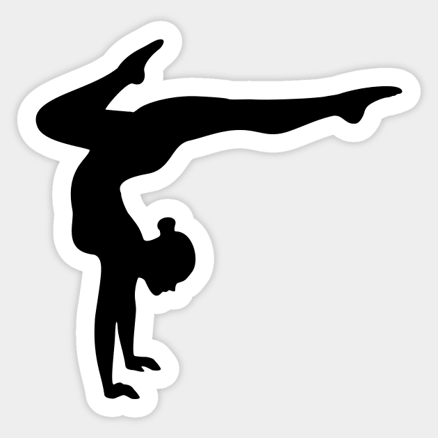 Contortionist Black and White Silhouette Sticker by XOOXOO